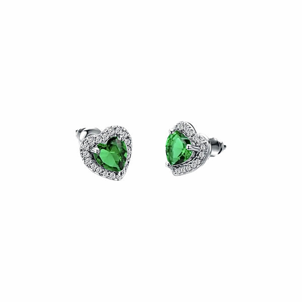 Reign Heart Studs - Green