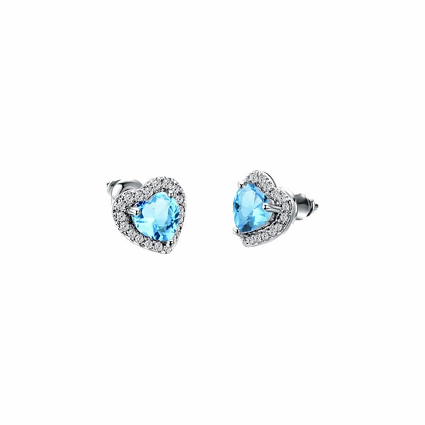 Reign Heart Studs - Blue