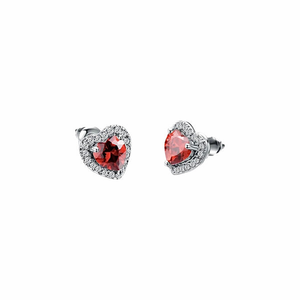 Reign Heart Studs - Red