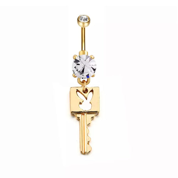 Bunny Key Belly Ring