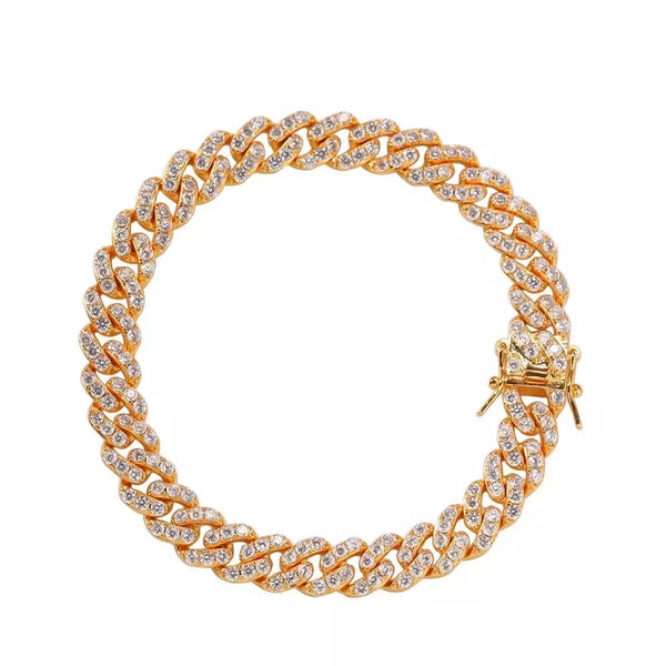 Glitz Cuban Anklet | Gold