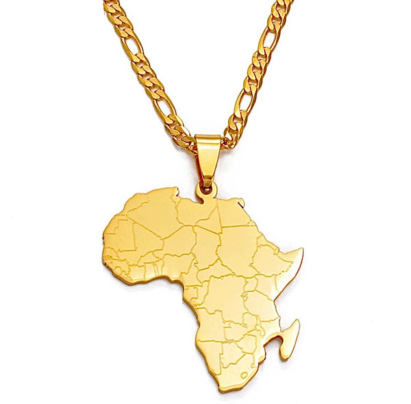 Africa Map Necklace