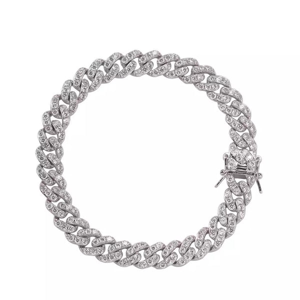 Glitz Cuban Anklet | Silver