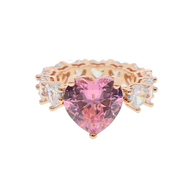 Sophia Heart Ring | Rose Gold